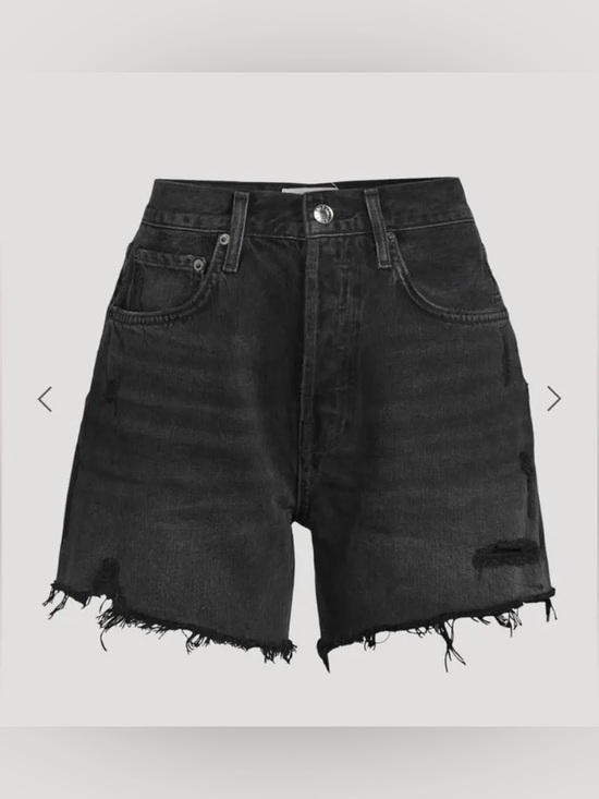 Agolde Pants - Agolde Riley High-Waisted Denim Shorts